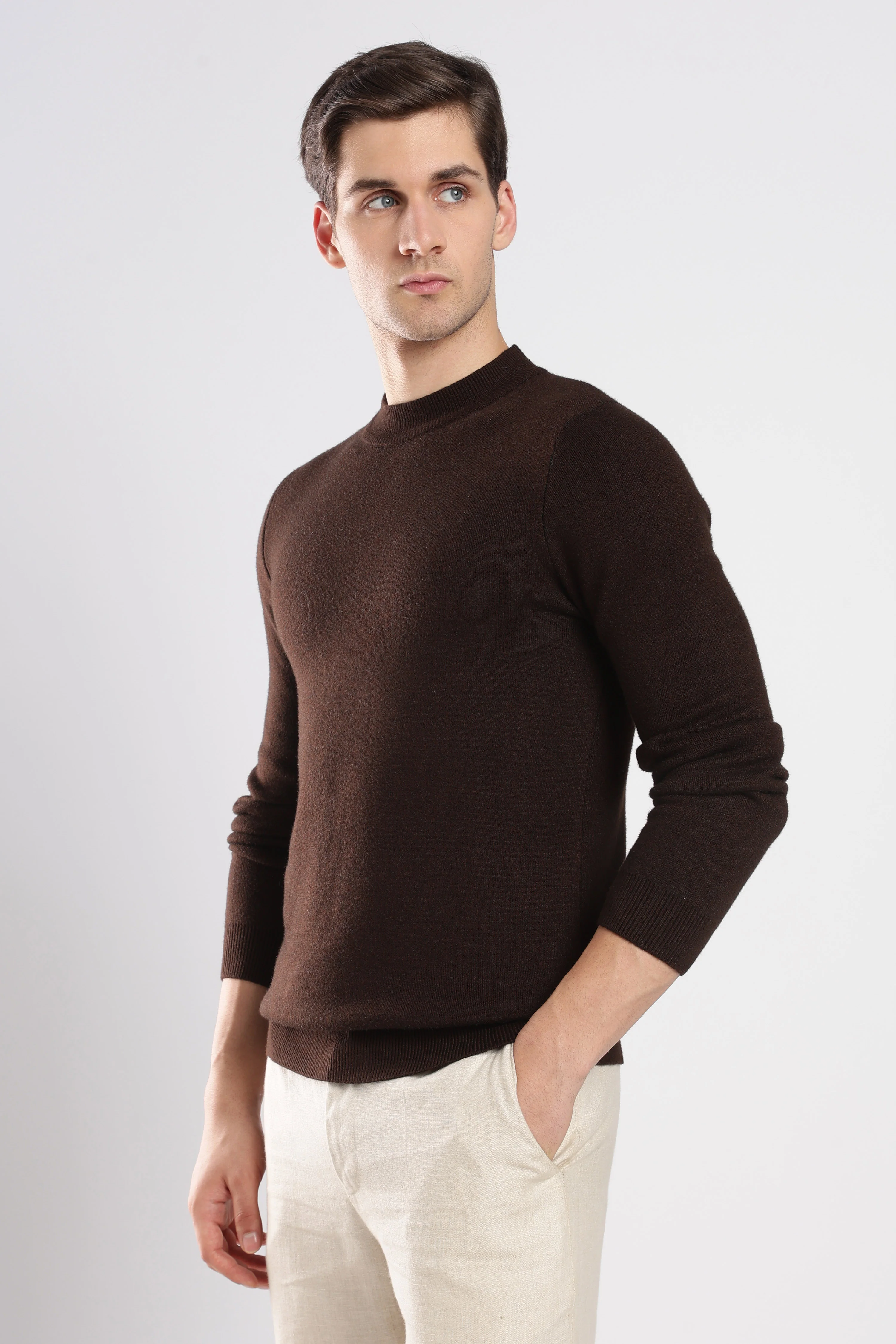 Brown FeatherSoft Comfort Sweater - Image 2