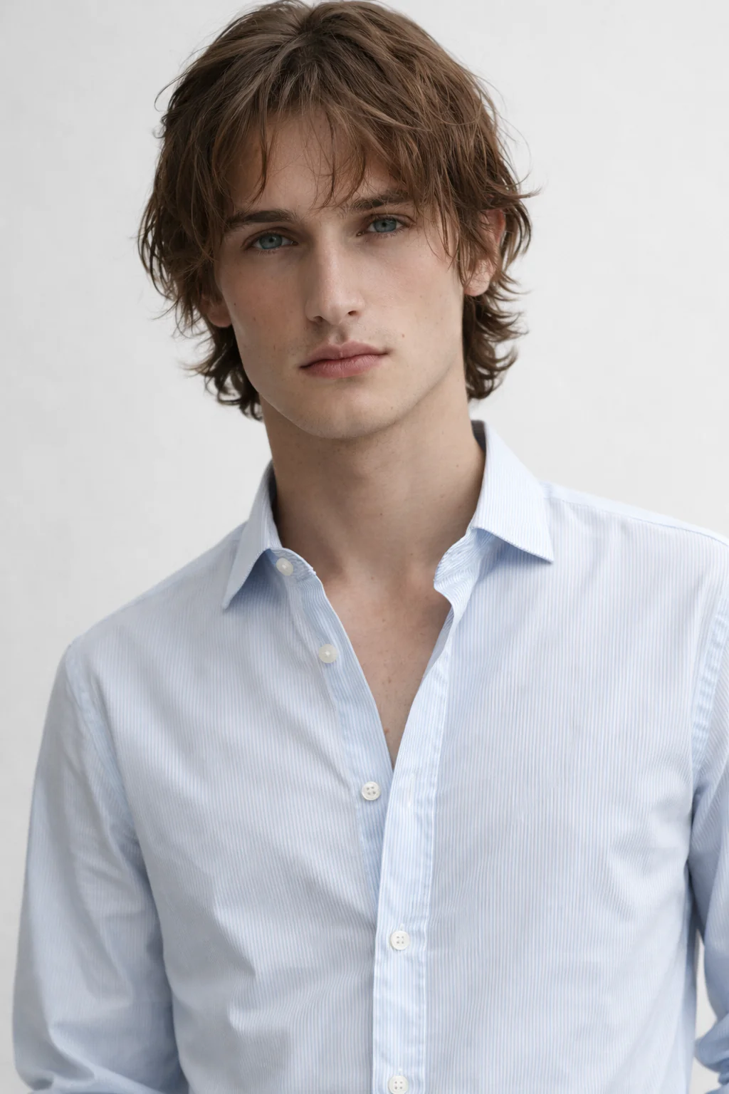 Sky Blue Striped Shirt