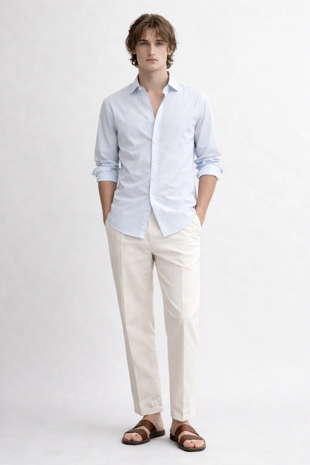 Sky Blue Striped Shirt - Image 2